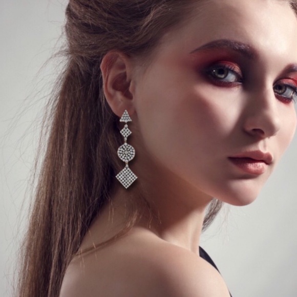 DANNIJO • Fetch Oxidized Silver Crystal Earrings - Picture 2 of 5